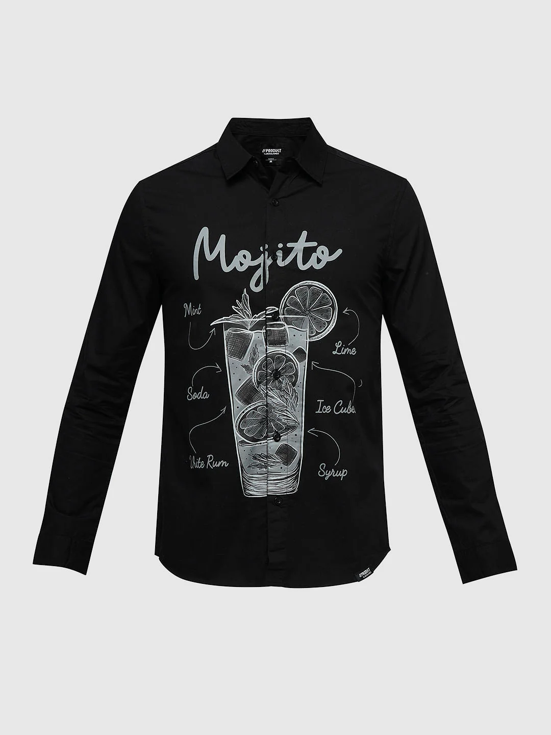 PRODUKT by JACK&JONES Black Printed Full Sleeves Shirt - Image 7