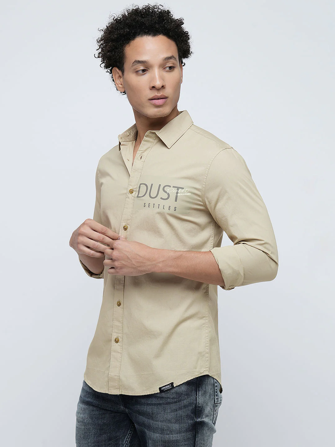 PRODUKT by JACK&JONES Light Brown Full Sleeves Shirt - Image 3
