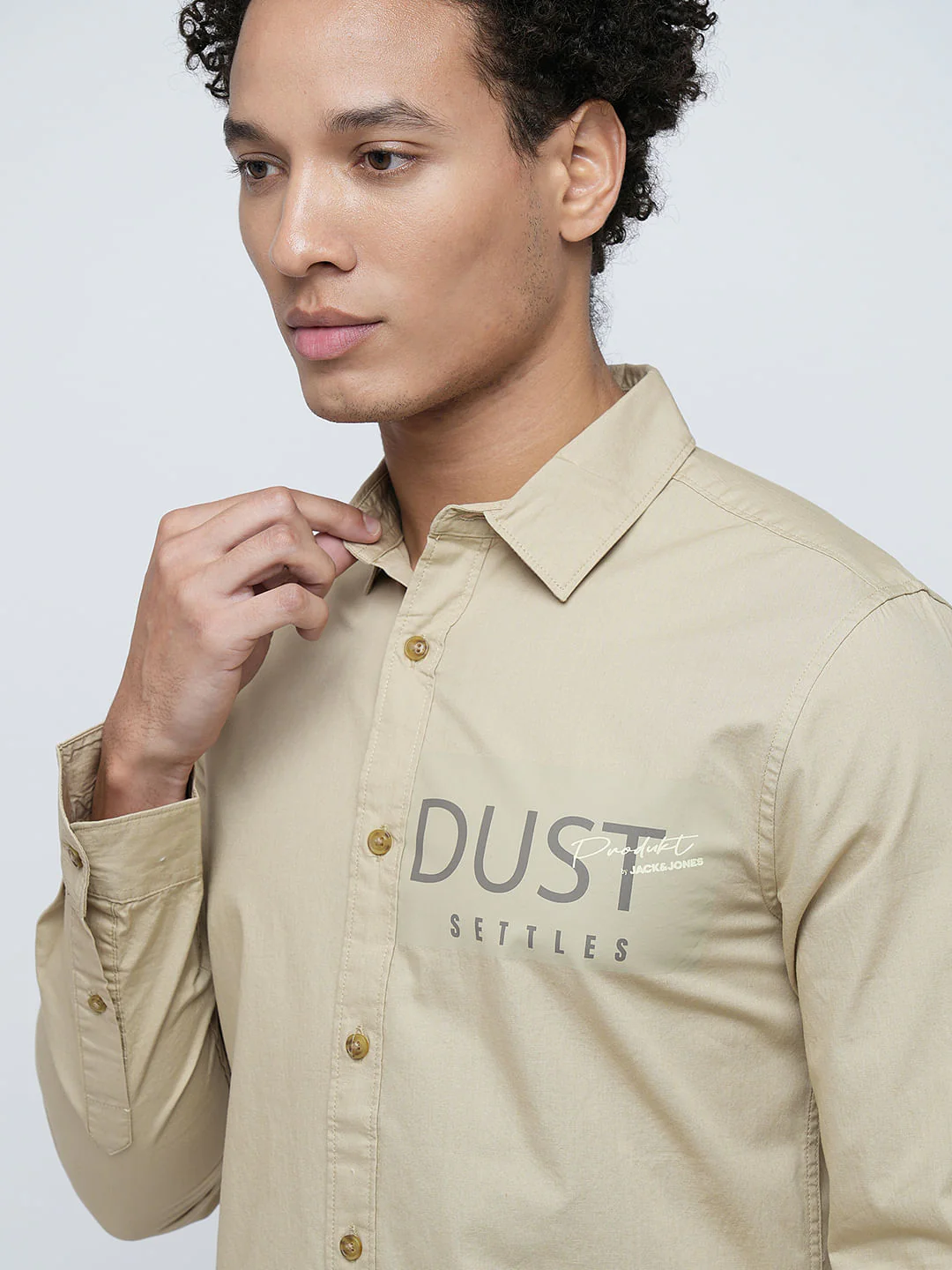 PRODUKT by JACK&JONES Light Brown Full Sleeves Shirt - Image 6