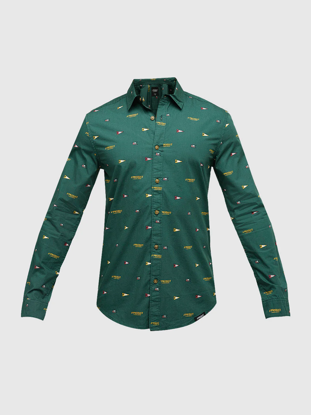 PRODUKT by JACK&JONES Dark Green Printed Full Sleeves Shirt - Image 7