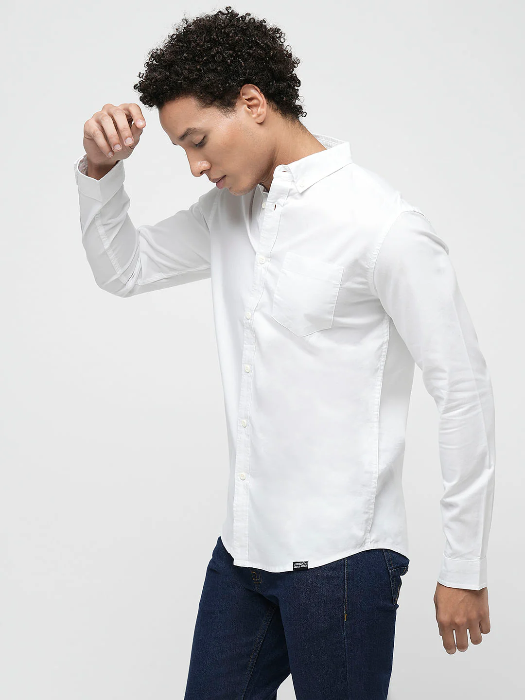 PRODUKT by JACK&JONES White Cotton Full Sleeves Shirt - Image 3
