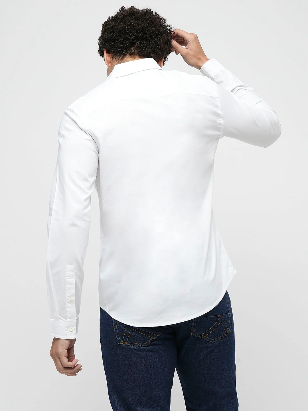 PRODUKT by JACK&JONES White Cotton Full Sleeves Shirt - Image 4