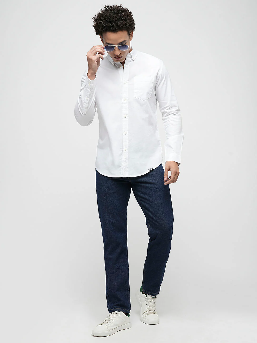 PRODUKT by JACK&JONES White Cotton Full Sleeves Shirt - Image 5