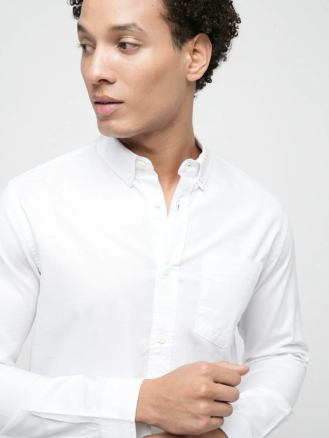 PRODUKT by JACK&JONES White Cotton Full Sleeves Shirt - Image 6