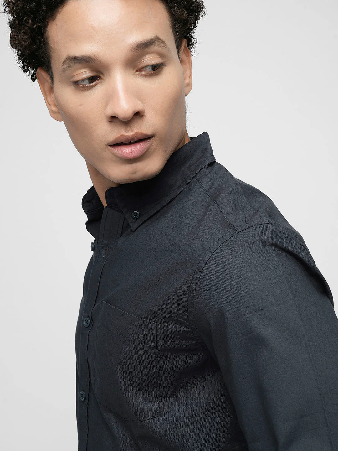 PRODUKT by JACK&JONES Navy Blue Full Sleeves Shirt - Image 6