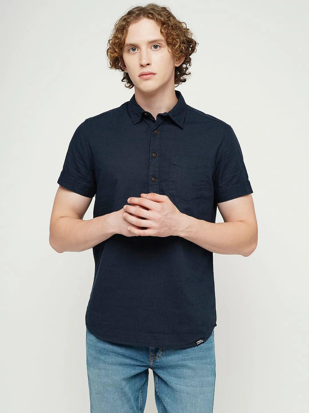 PRODUKT by JACK&JONES Dark Blue Short Sleeves Shirt - Image 2