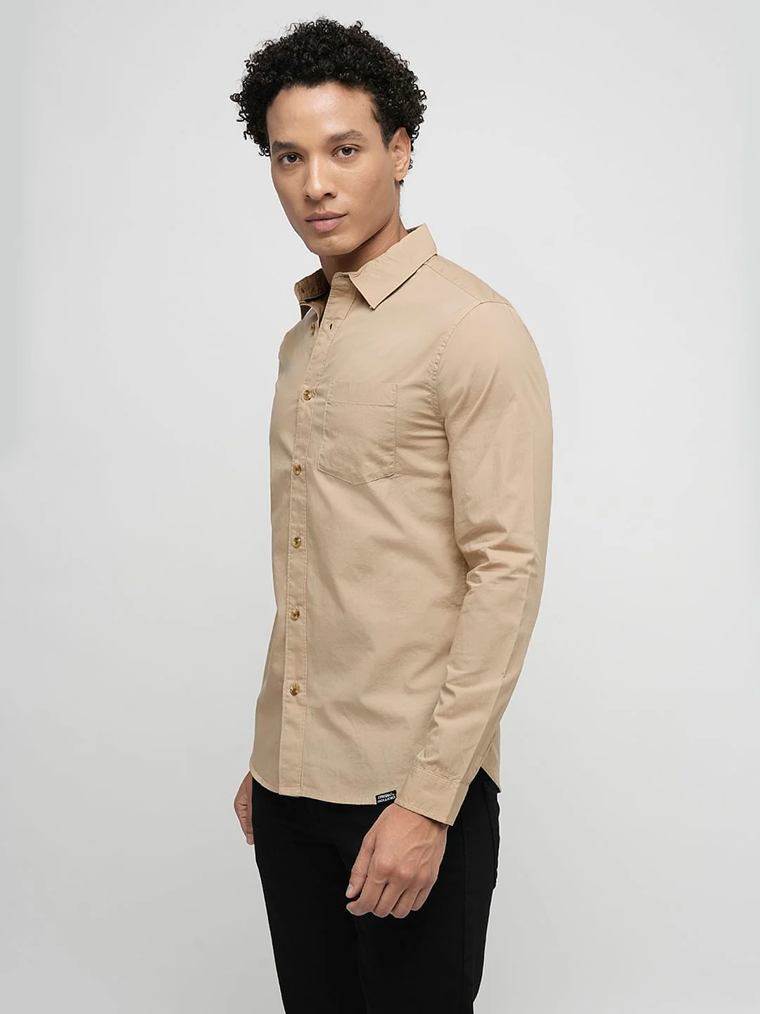 PRODUKT by JACK&JONES Brown Cotton Full Sleeves Shirt - Image 3