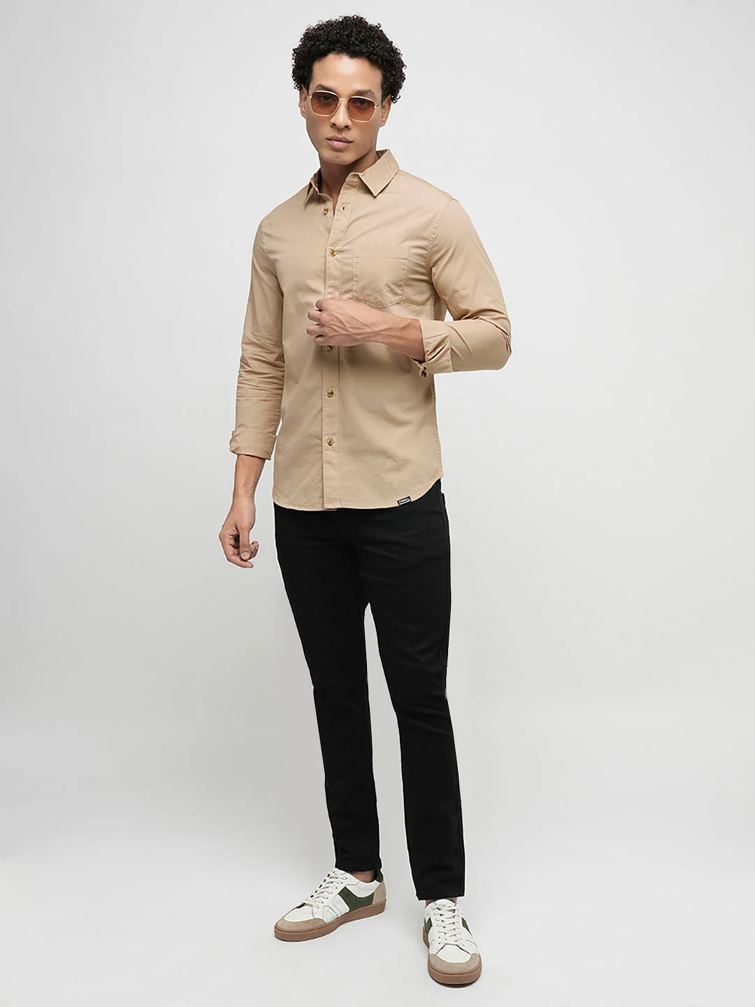 PRODUKT by JACK&JONES Brown Cotton Full Sleeves Shirt - Image 5