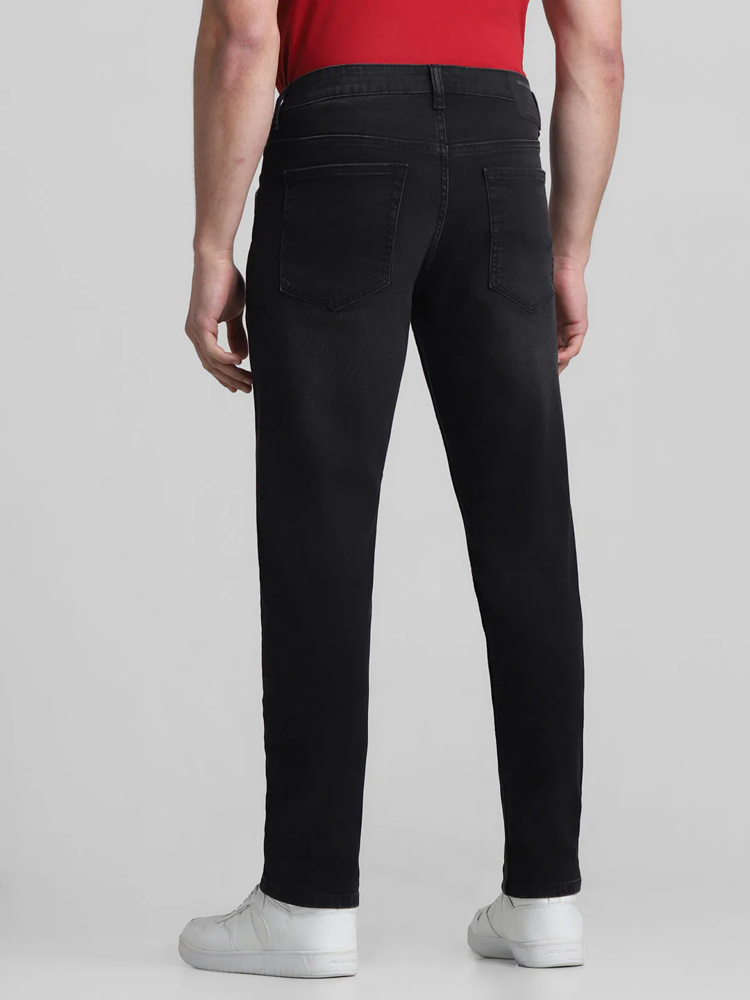 Black Mid Rise Distressed Brak Slim Jeans - Image 3
