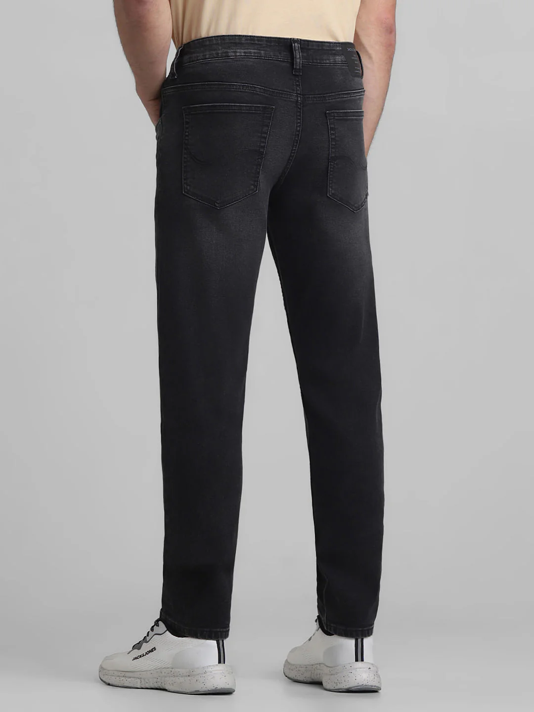 Grey Low Rise Washed Glenn Slim Jeans - Image 3