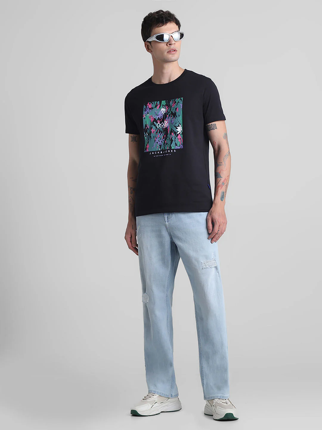 Light Blue High Rise Dario Loose Fit Jeans - Image 6