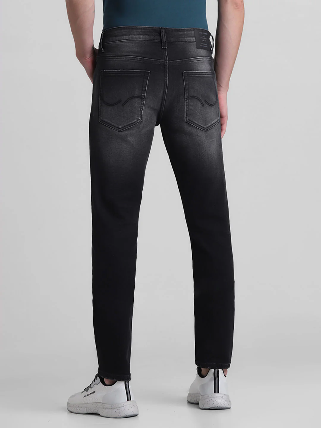 Grey Low Rise Distressed Glenn Slim Jeans - Image 3