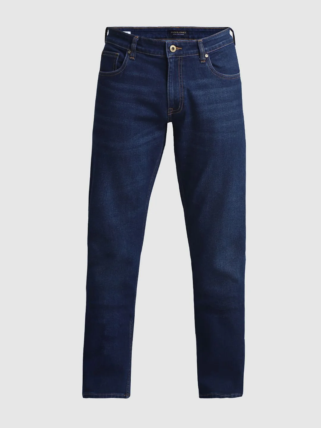 Dark Blue Mid Rise Clark Regular Fit Jeans - Image 6