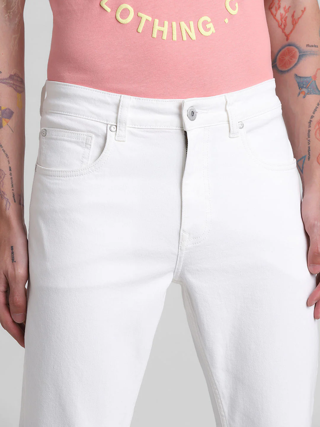 White Low Rise Ben Skinny Fit Jeans - Image 4