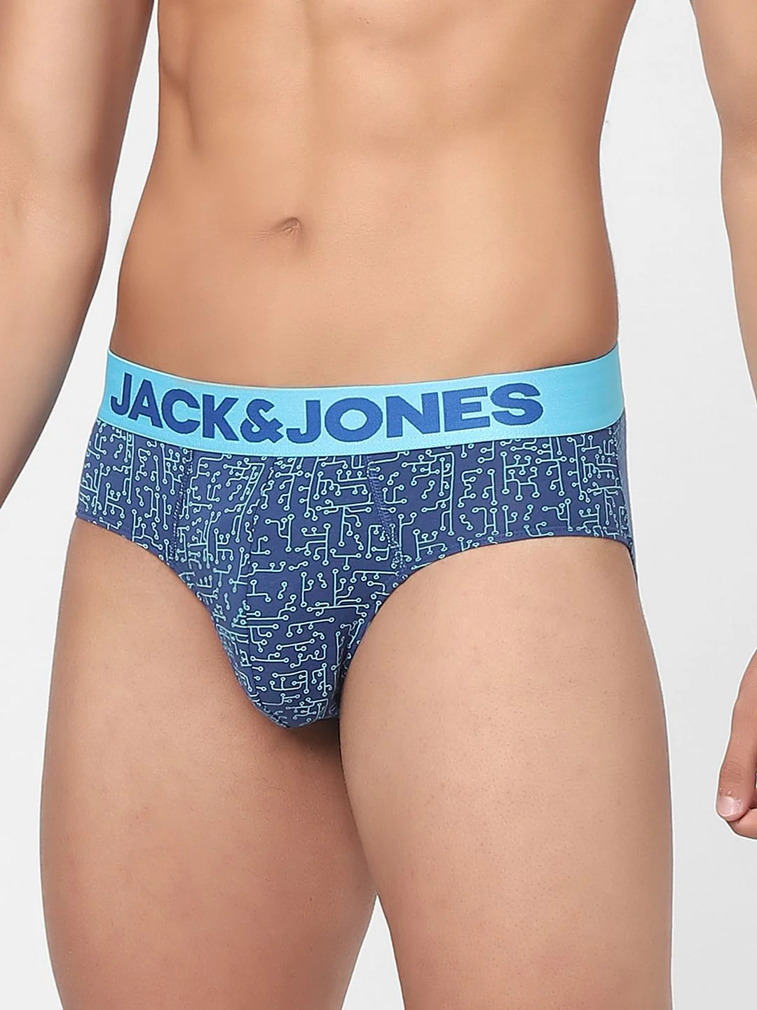 Briefs Blue Circuit Print Briefs - Image 2