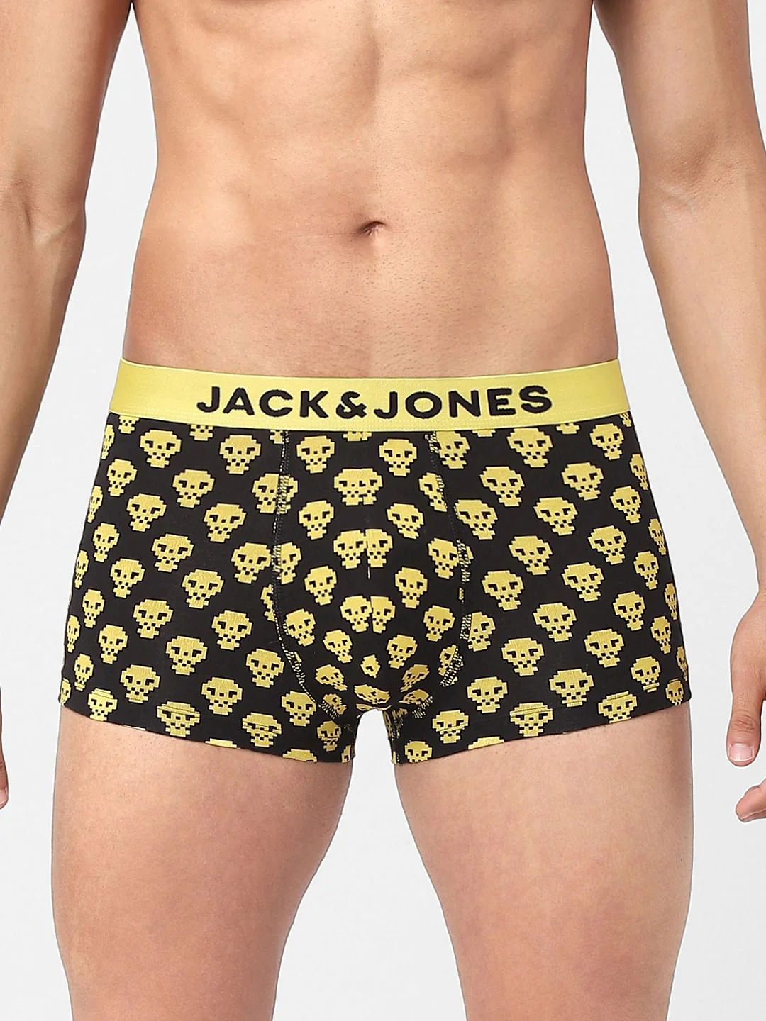 Black Skull Print Trunks