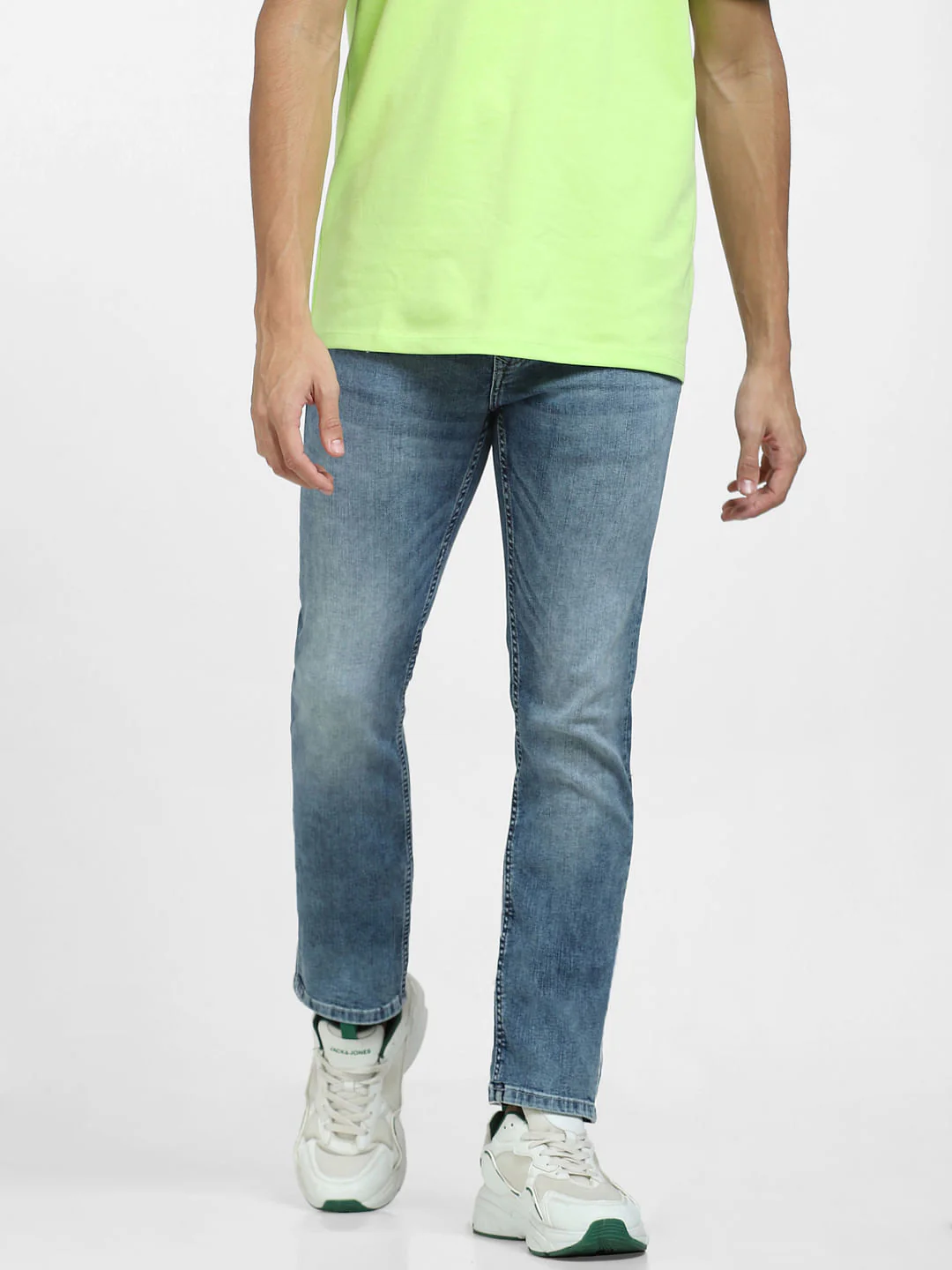 Light Blue Mid Rise Clark Regular Fit Jeans - Image 2