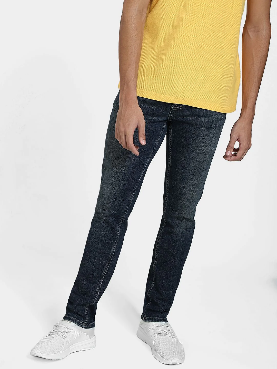 Dark Blue Low Rise Glenn Slim Fit Jeans - Image 2