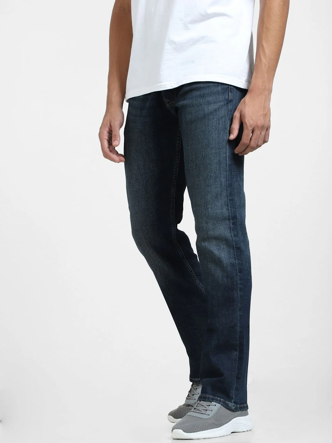 Dark Blue Mid Rise Clark Regular Jeans - Image 3