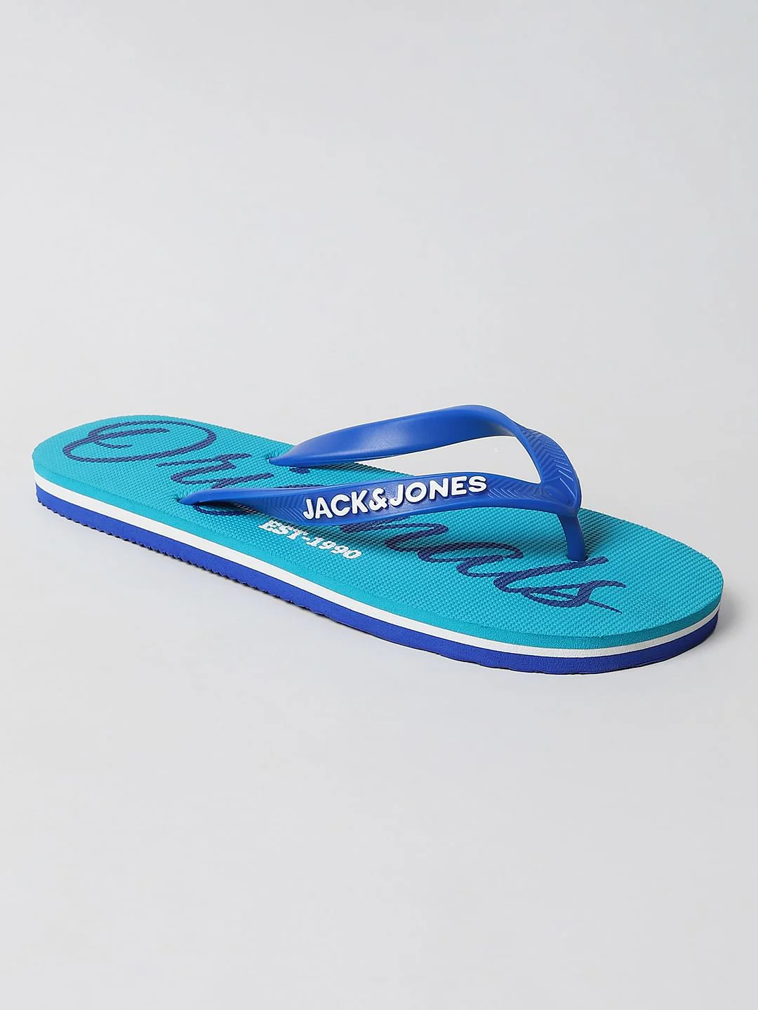 Blue Logo Print Flip Flops - Image 3