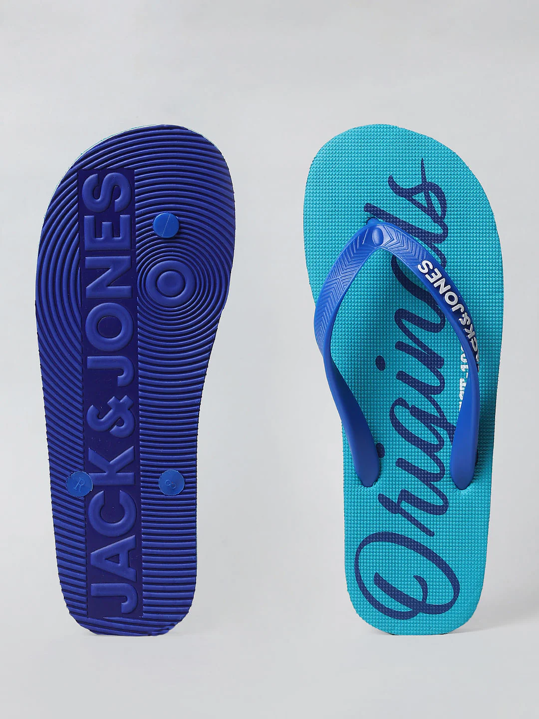 Blue Logo Print Flip Flops - Image 6