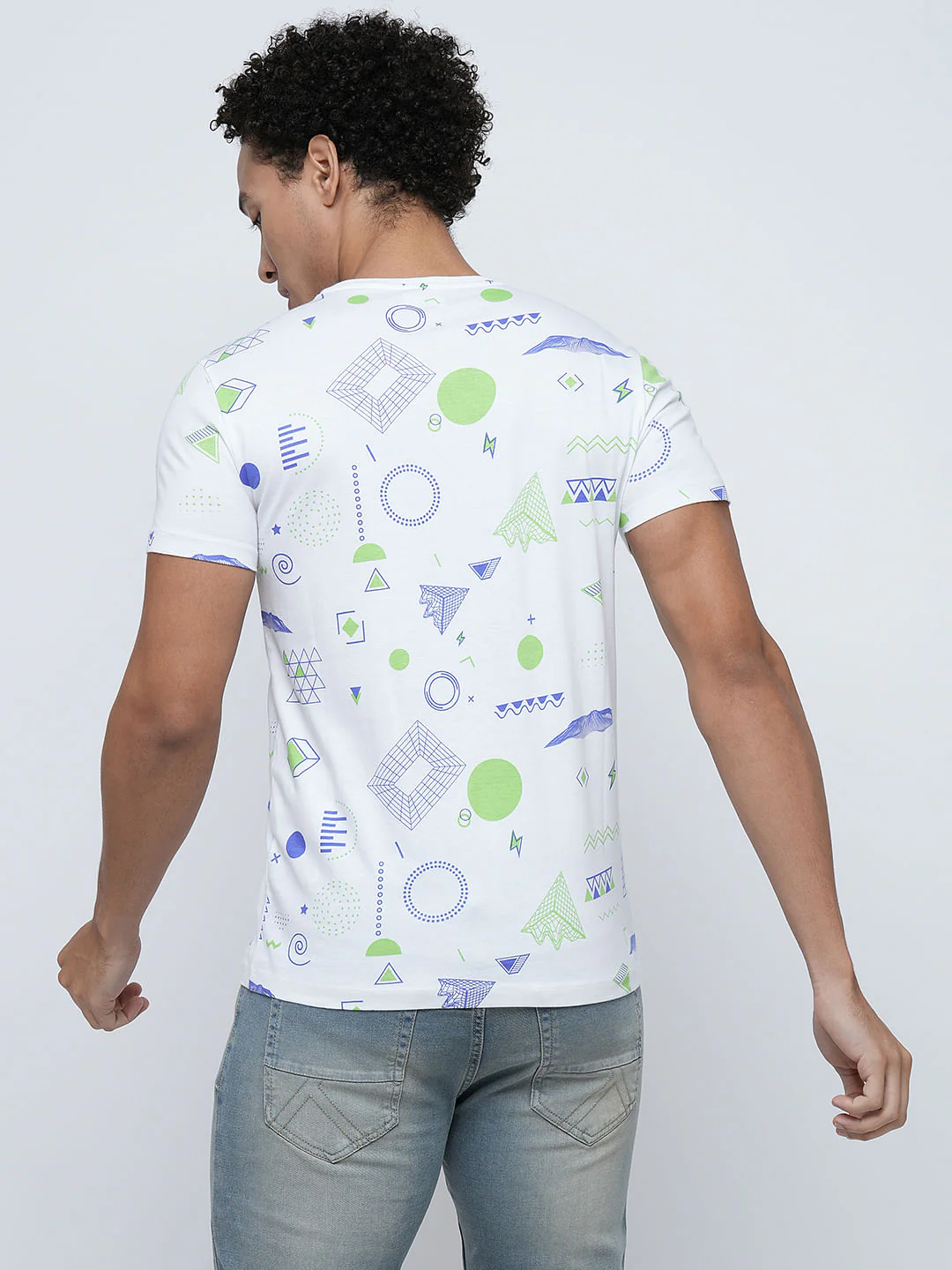 PRODUKT by JACK&JONES White Printed Crew Neck T-shirt - Image 4