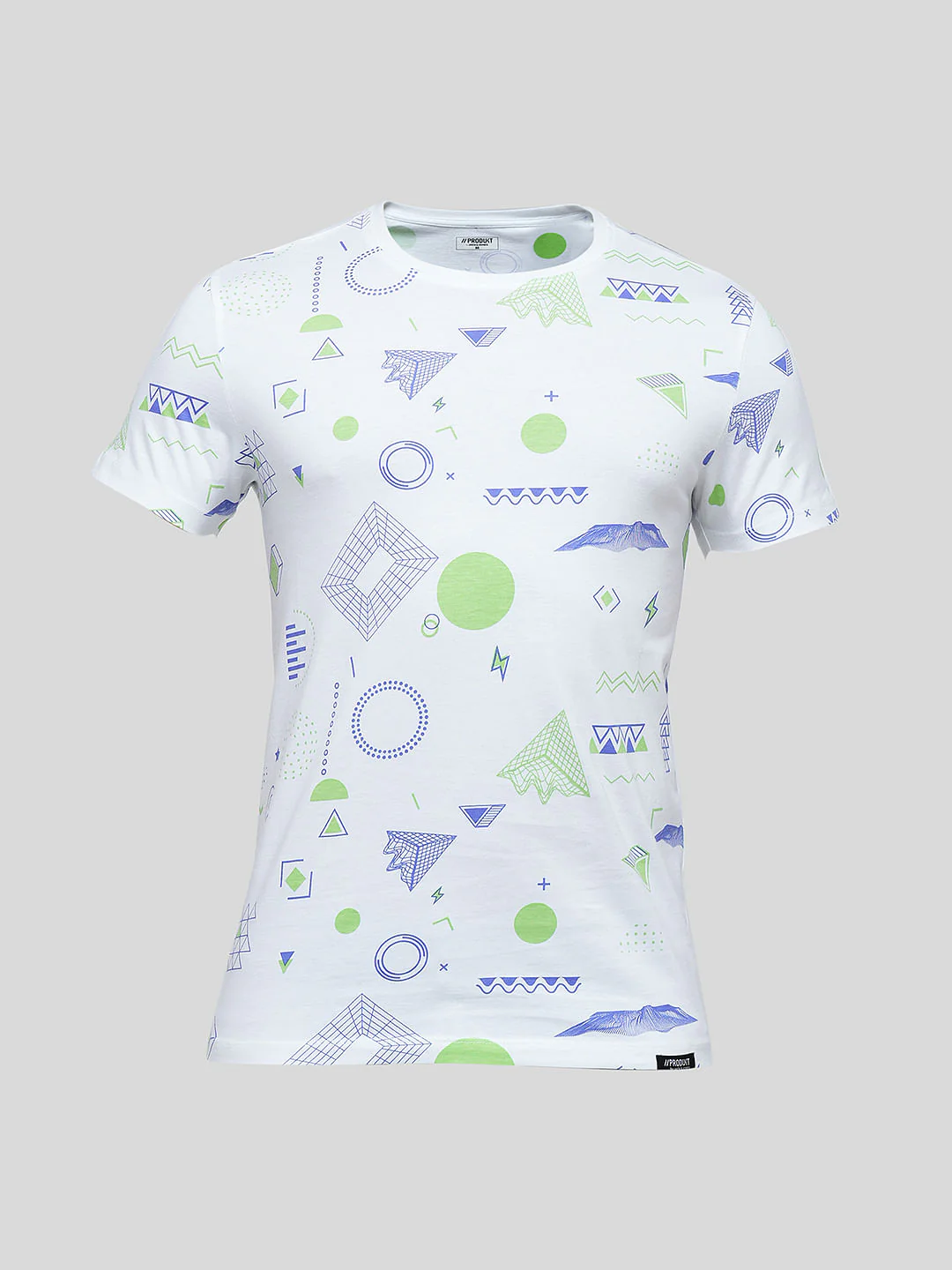 PRODUKT by JACK&JONES White Printed Crew Neck T-shirt - Image 7