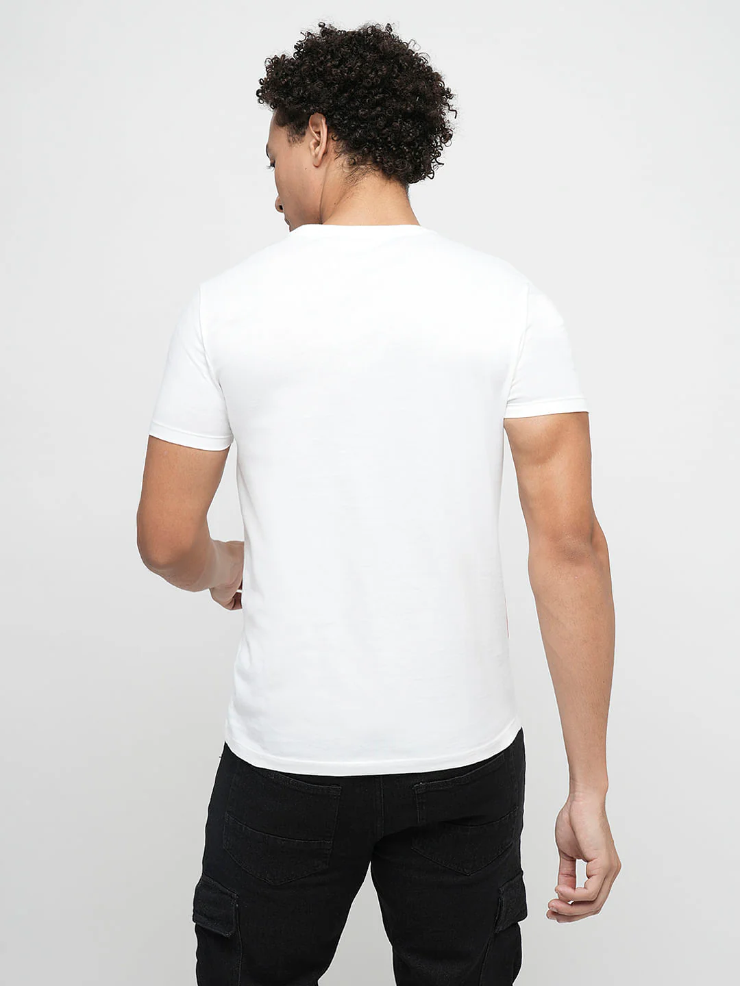 PRODUKT by JACK&JONES White Printed Crew Neck T-shirt - Image 4