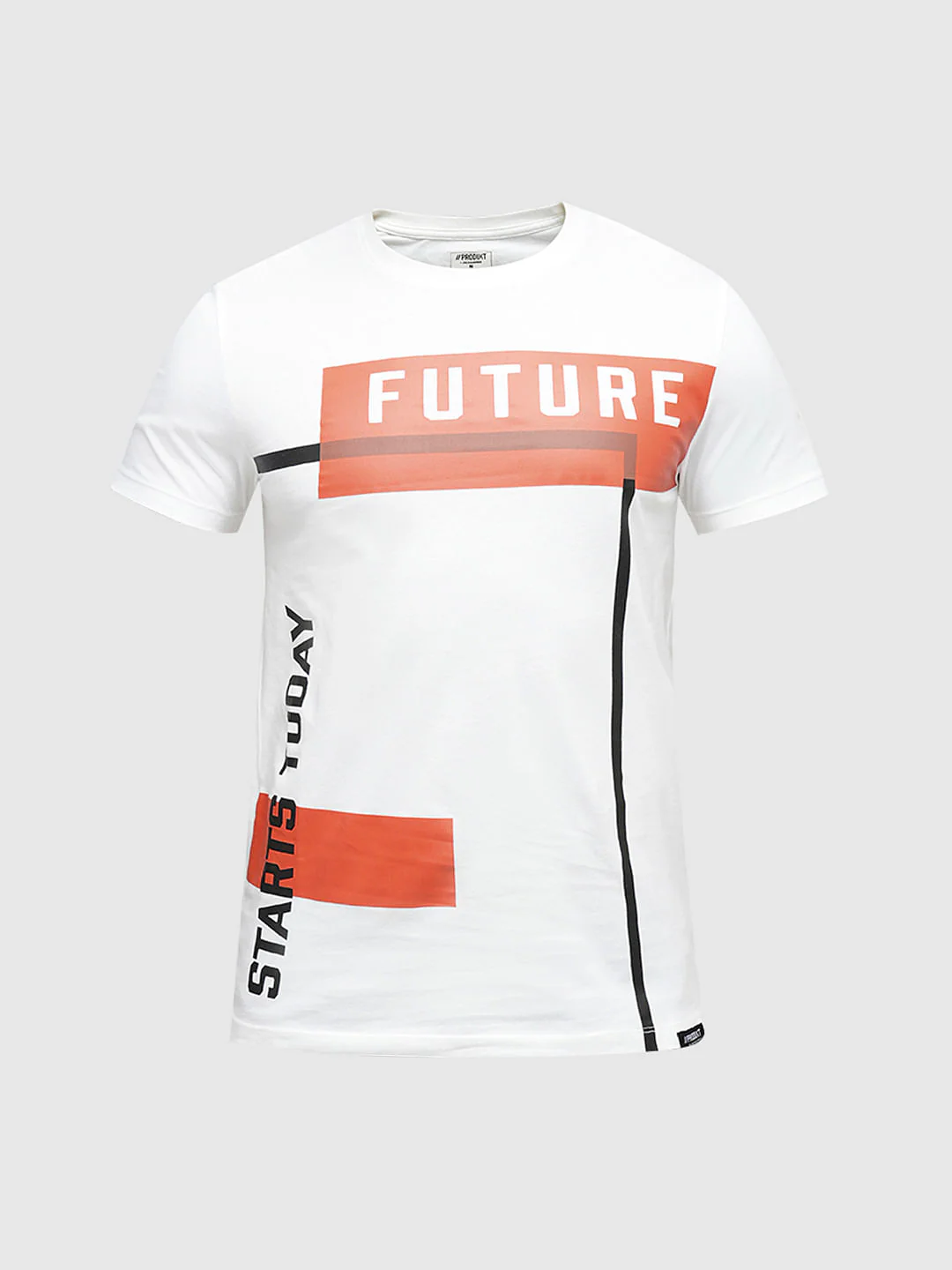 PRODUKT by JACK&JONES White Printed Crew Neck T-shirt - Image 7