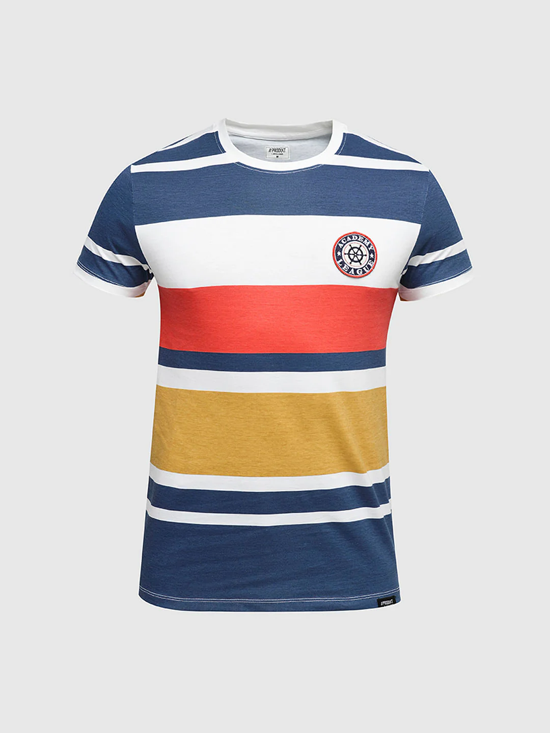 PRODUKT by JACK&JONES Blue Colourblocked Crew Neck T-shirt - Image 7