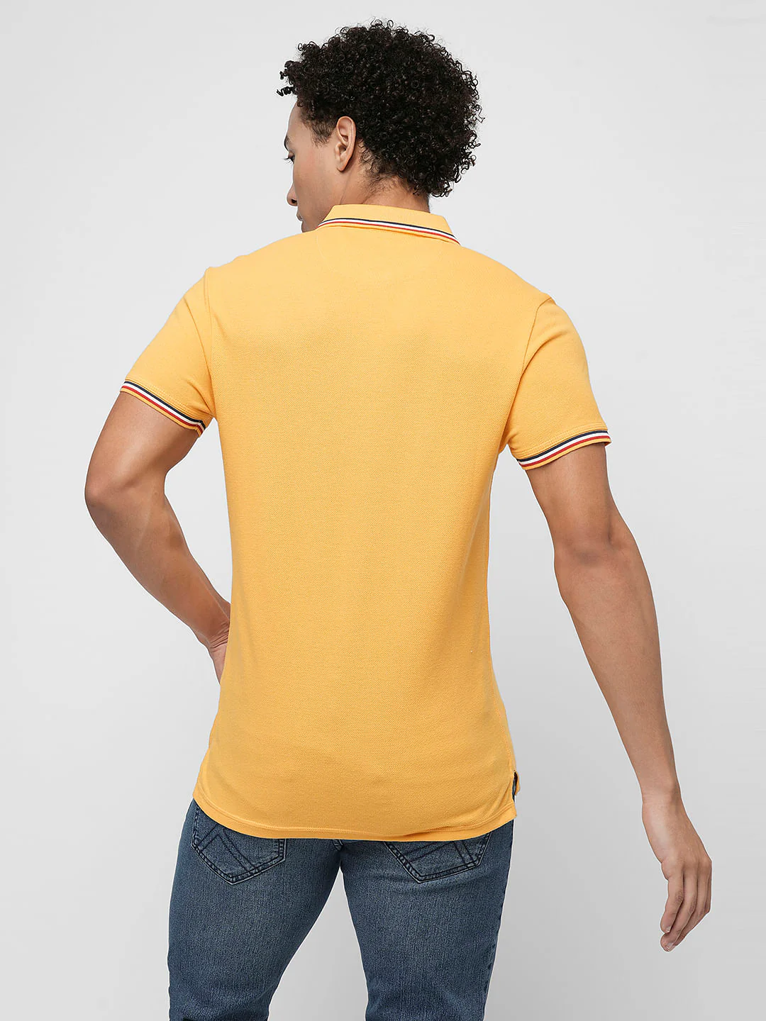 PRODUKT by JACK&JONES Yellow Contrast Tipping Polo - Image 4