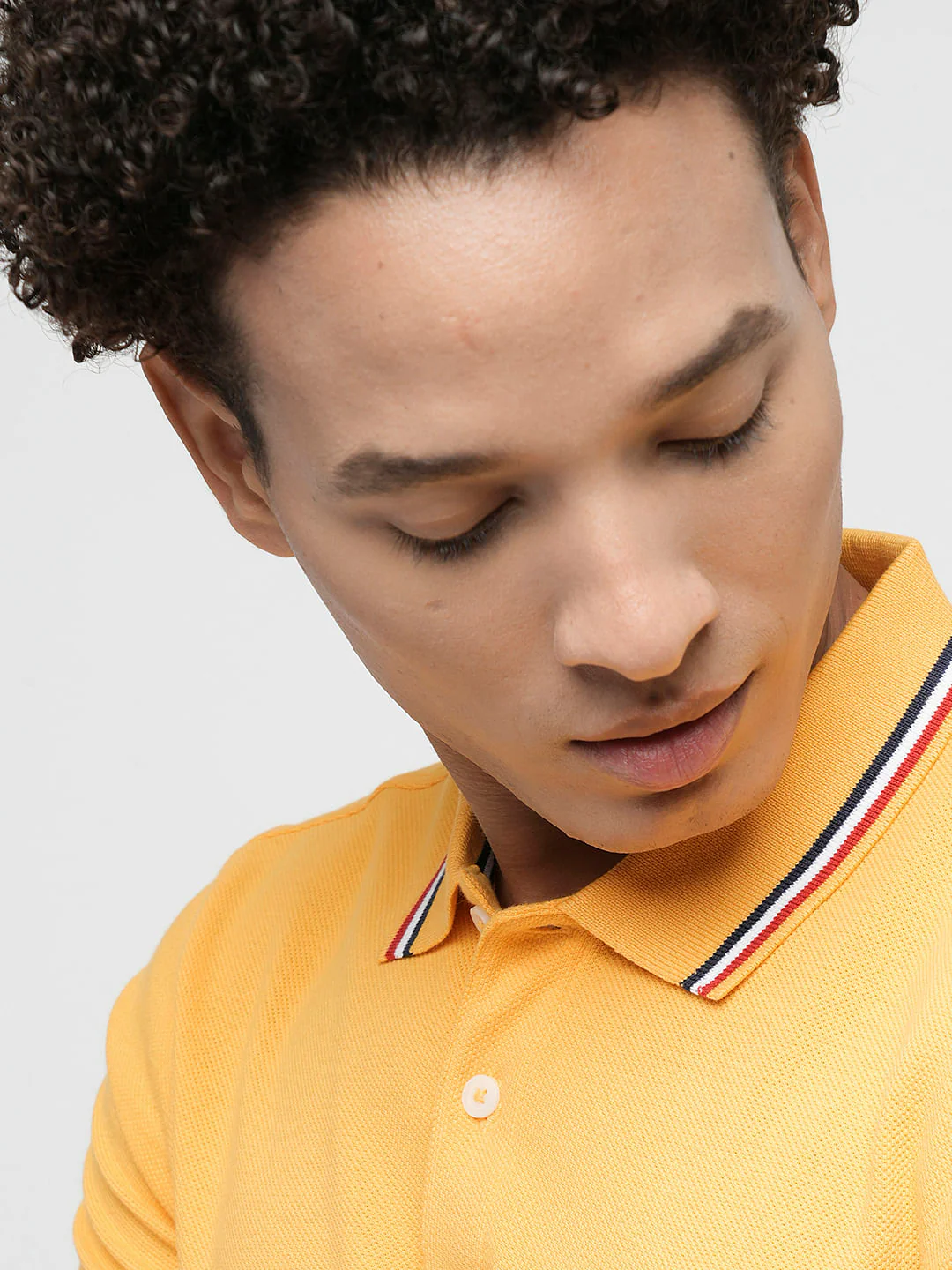 PRODUKT by JACK&JONES Yellow Contrast Tipping Polo - Image 6