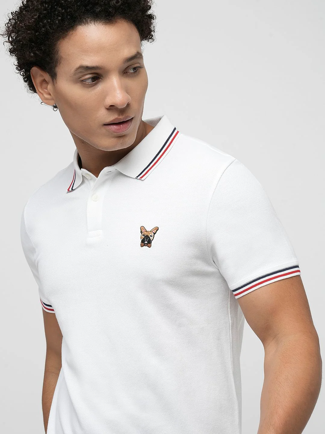 PRODUKT by JACK&JONES White Contrast Tipping Polo - Image 6