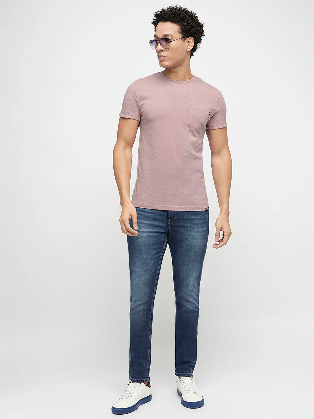 PRODUKT by JACK&JONES Pink Cotton Crew Neck T-shirt - Image 5