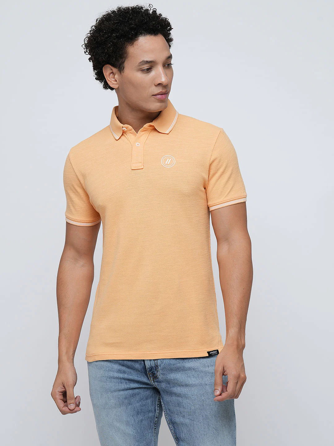 PRODUKT by JACK&JONES Orange Cotton Polo - Image 2
