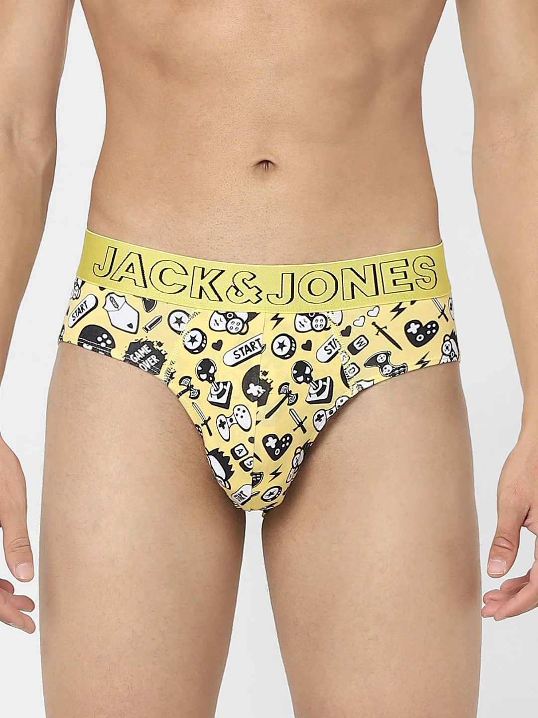 Yellow Graphic Print Briefs