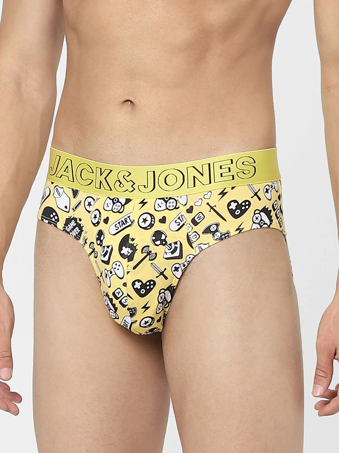 Yellow Graphic Print Briefs - Image 2