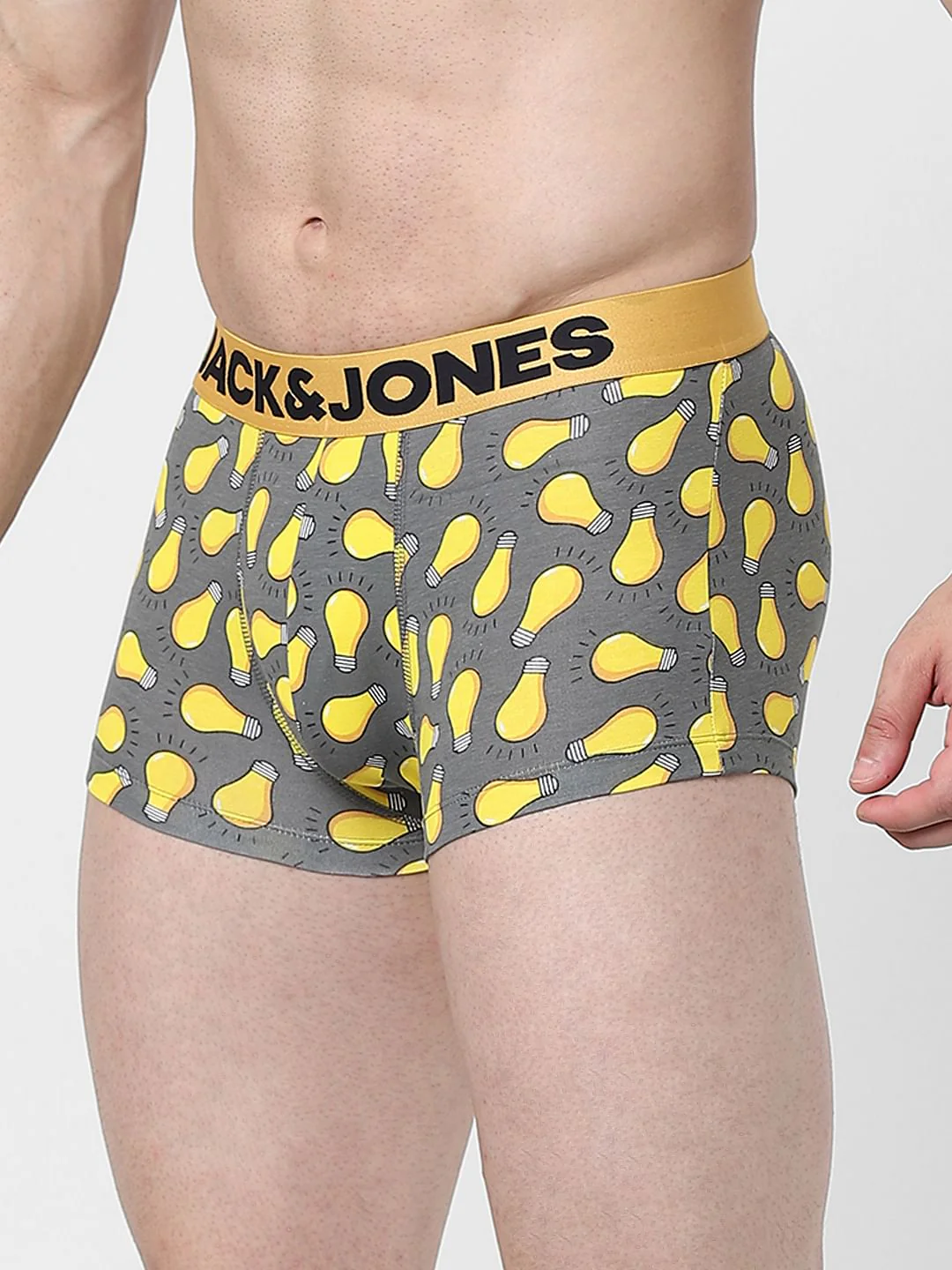 Grey Graphic Print Trunks - Image 2