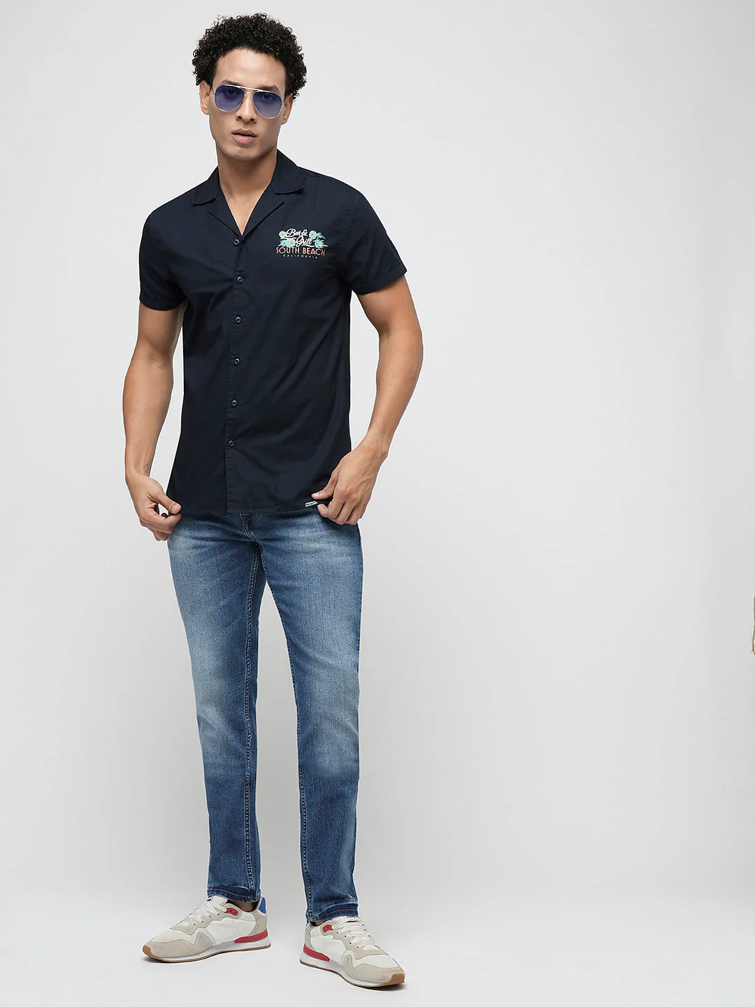 PRODUKT by JACK&JONES Blue Mid Rise Slim Jeans - Image 5