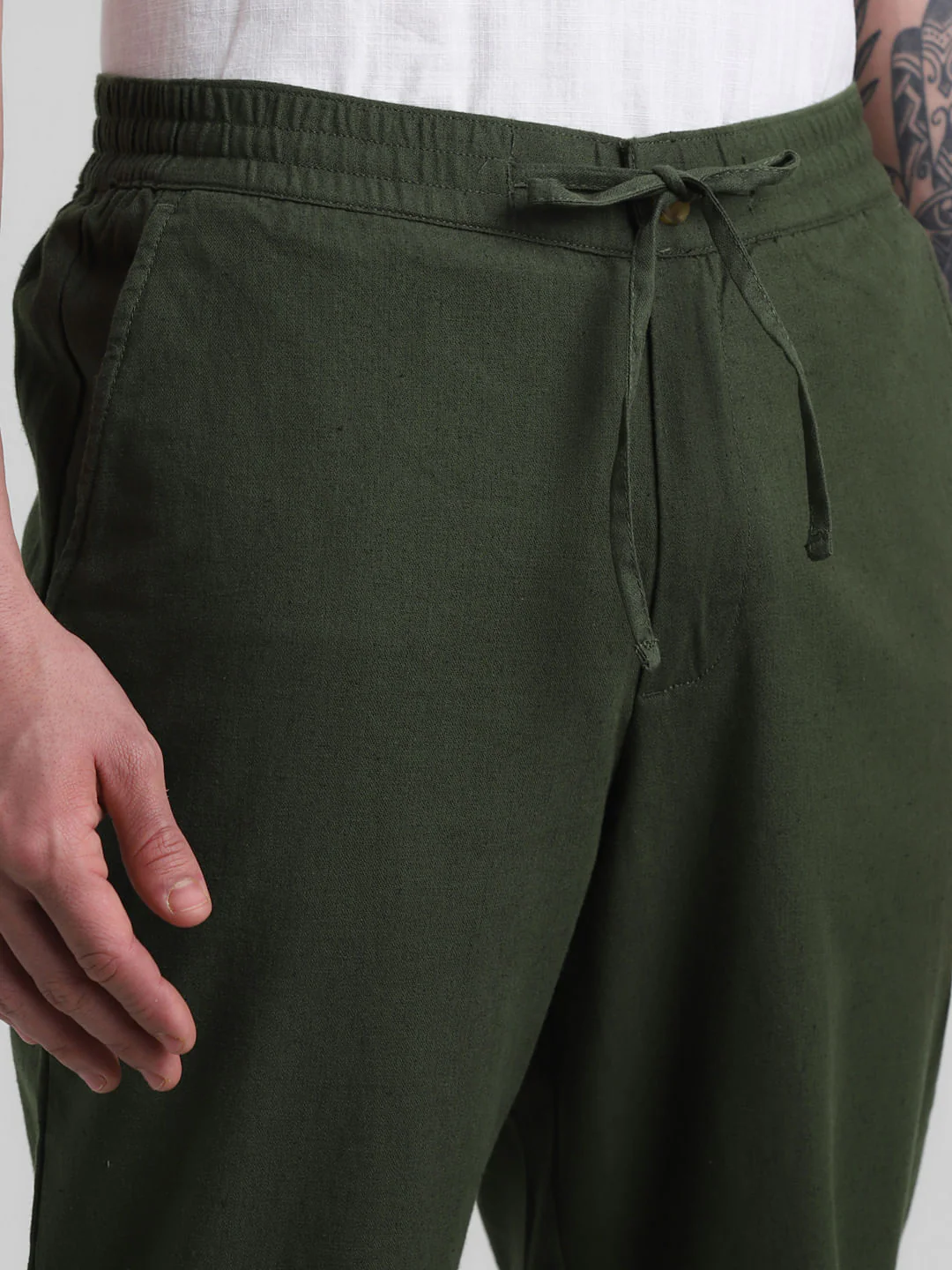 PRODUKT by JACK&JONES Dark Green Mid Rise Pants - Image 4