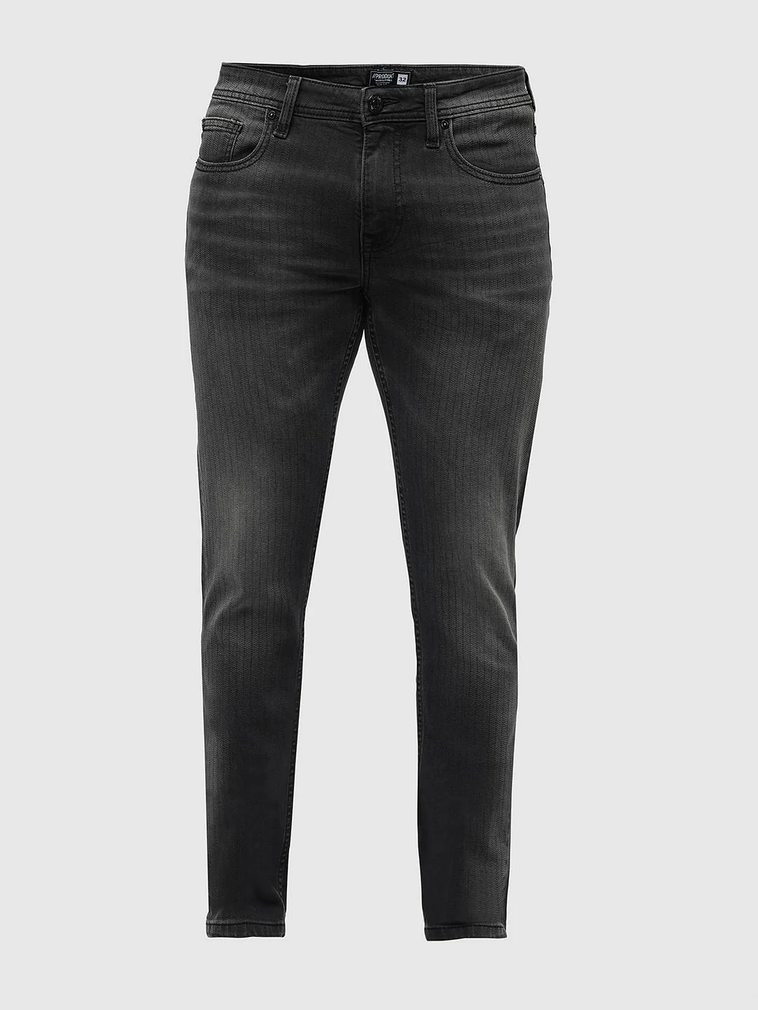 PRODUKT by JACK&JONES Black Mid Rise Striped Slim Jeans - Image 7