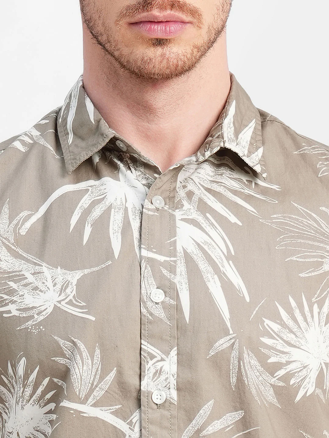 Brown All Over Print Short Sleeves Shirt - Image 5