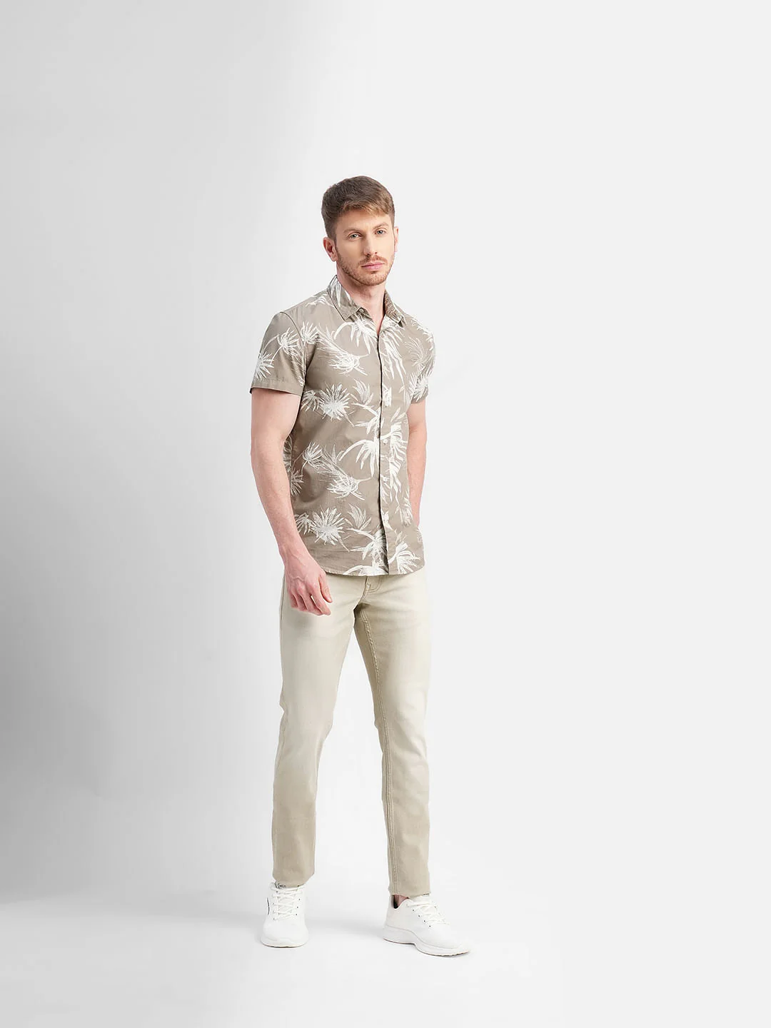 Brown All Over Print Short Sleeves Shirt - Image 6