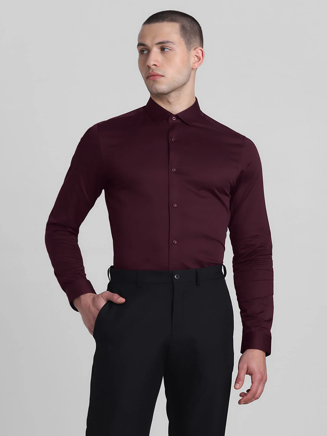 Maroon Full Sleeves Shirt - Image 2