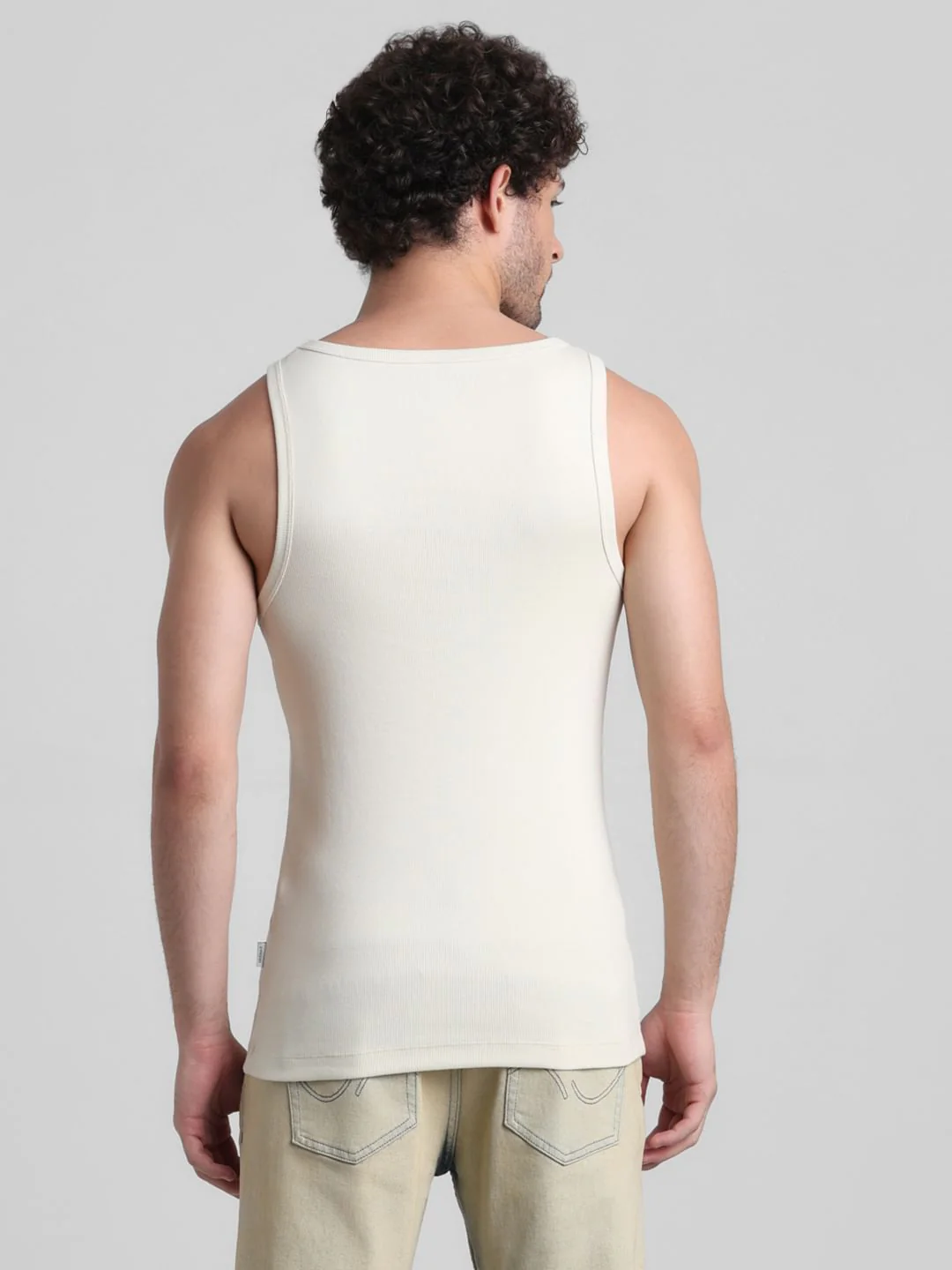 White Crew Neck Fashion Vest - Image 4