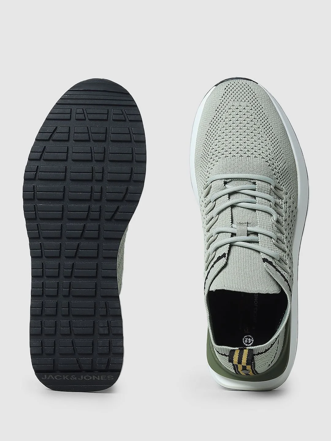 Light Green Textured Mesh Sneakers - Image 5