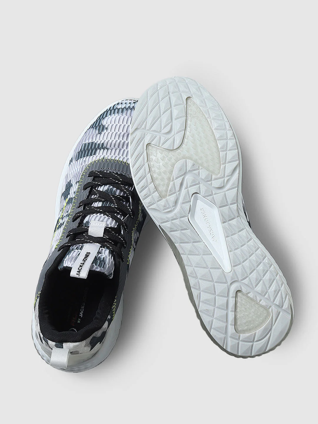 White Camo Print Mesh Sneakers - Image 6