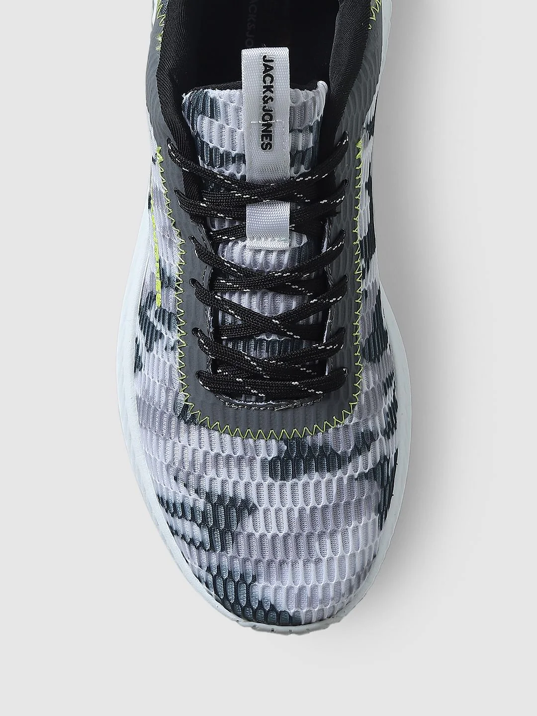 White Camo Print Mesh Sneakers - Image 7