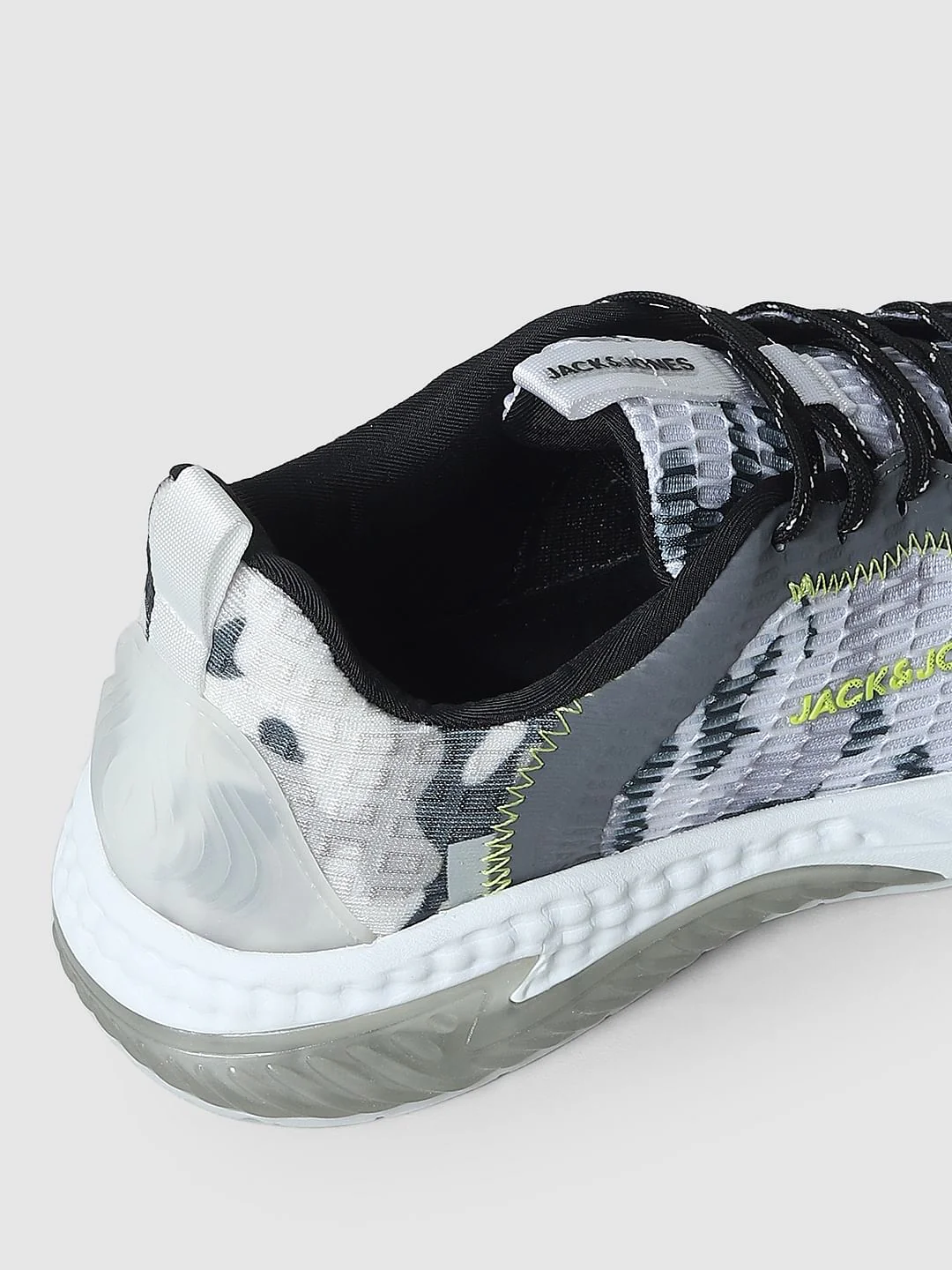 White Camo Print Mesh Sneakers - Image 8