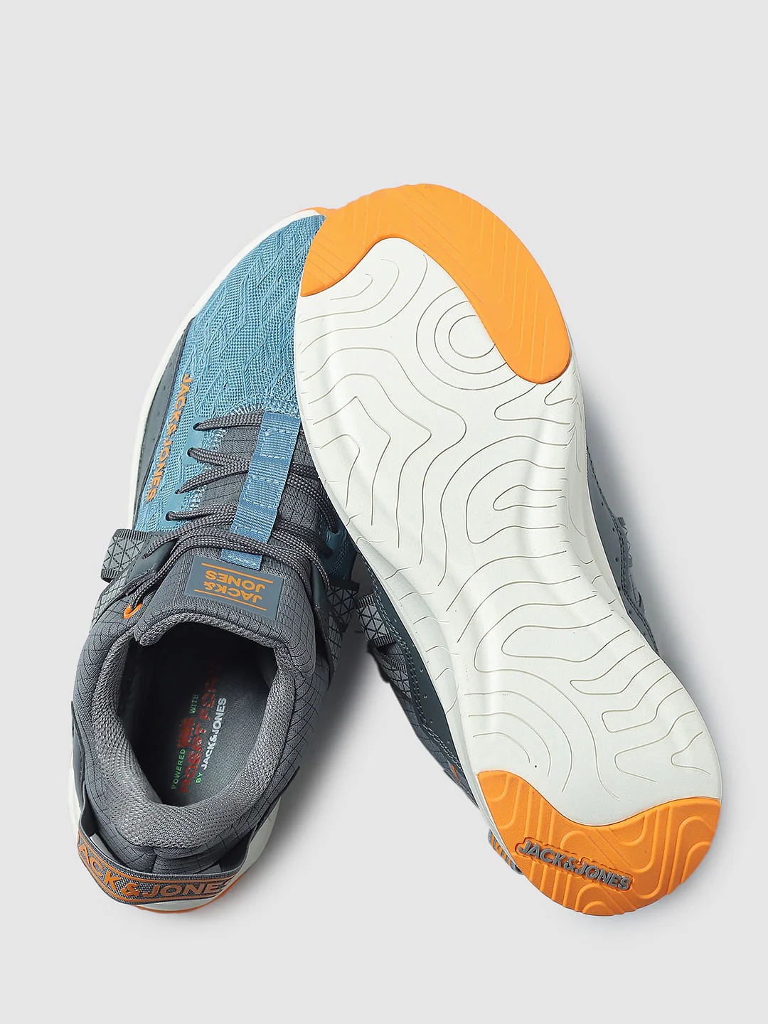 Blue Colourblocked Lace-Up Sneakers - Image 6